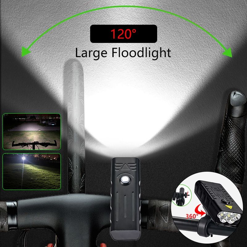 TK5 Bicycle Front Lights 5000 Lumens USB Rechargeable Waterproof Super Bright with Multiple Modes for Cycling