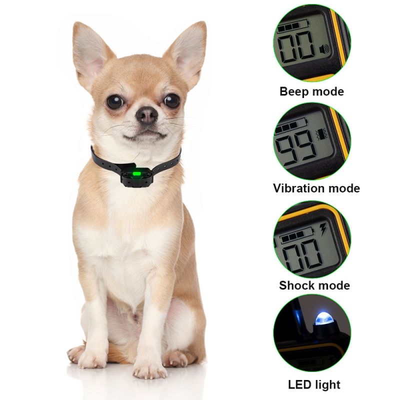 800m Electric Dog Training Collar Rechargeable Waterproof LCD Display Adjustable Levels for Dog Obedience