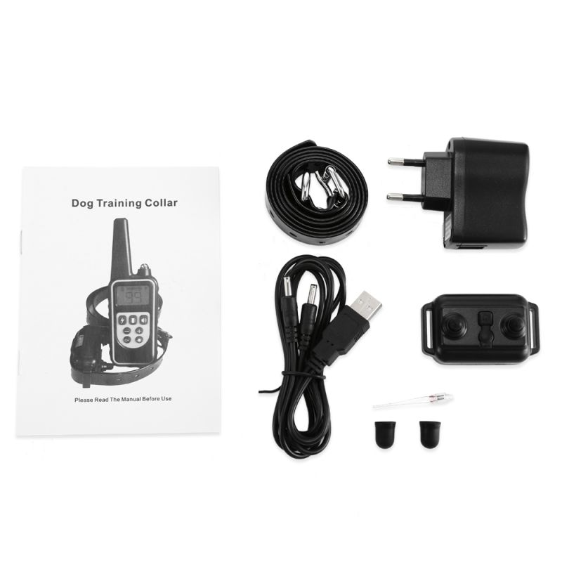 800m Electric Dog Training Collar Waterproof Rechargeable Pet Remote Control with LCD Display Adjustable Modes