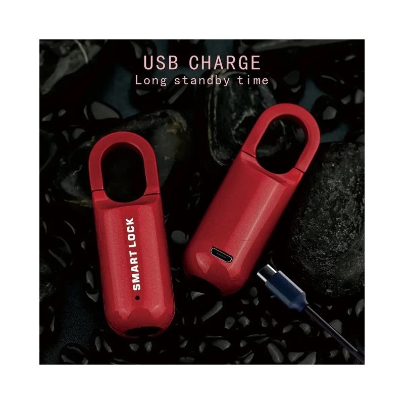 Mini Fingerprint Padlock Quick Unlock Keyless Access Durable Lock with Lightweight Design for Travel Security