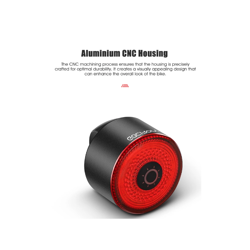 Gaciron LOOP-100 High Brightness Bike Tail Light Brake Sensor Aluminum Alloy for Urban and Trail Cycling