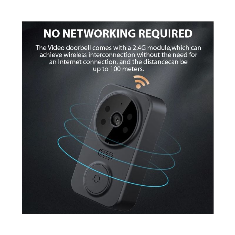 M12 Wireless Video Doorbell with 4.3 inch IPS Screen IR Night Vision for Enhanced Residential Safety
