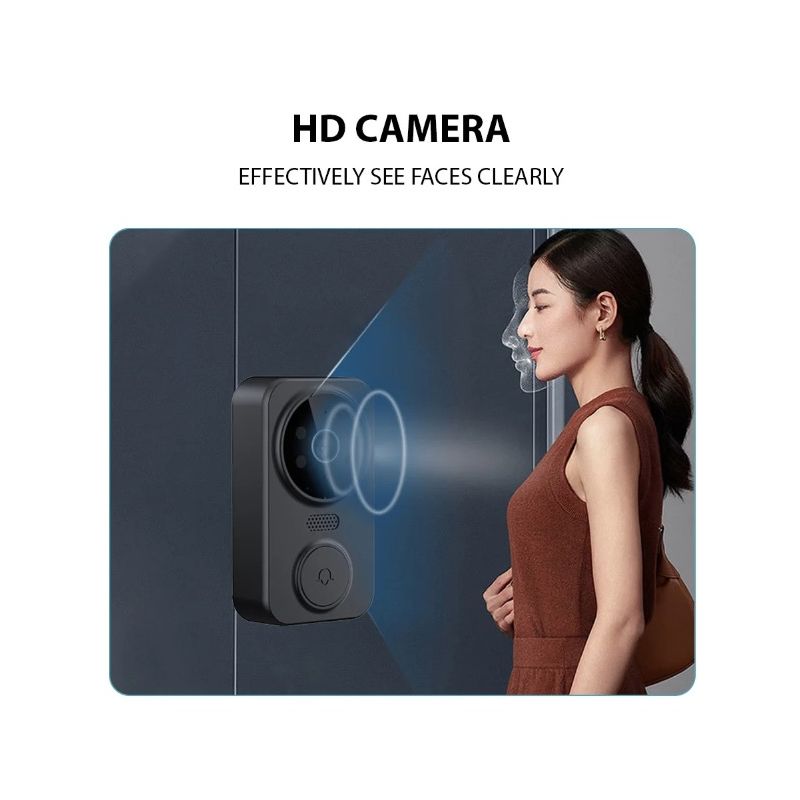 M12 Wireless Video Doorbell with 4.3 inch IPS Screen IR Night Vision for Enhanced Residential Safety