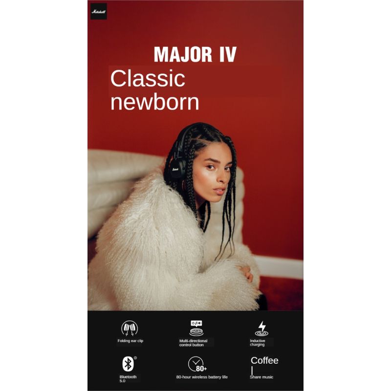 MARSHALL Major III Wireless Bluetooth Headphones Deep Bass Clear Voice Bluetooth 5.0 Foldable Music Lovers