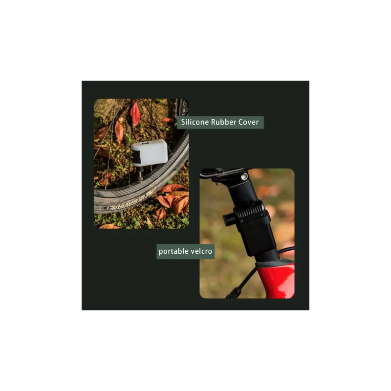 A2 Mini Electric Air Pump Cordless Portable Bicycle Inflator Presta Schrader Valve Lightweight Cycling Gear