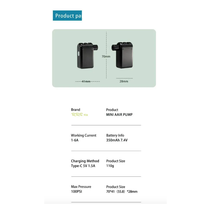 A2 Mini Electric Air Pump Cordless Portable Bicycle Inflator Presta Schrader Valve Lightweight Cycling Gear