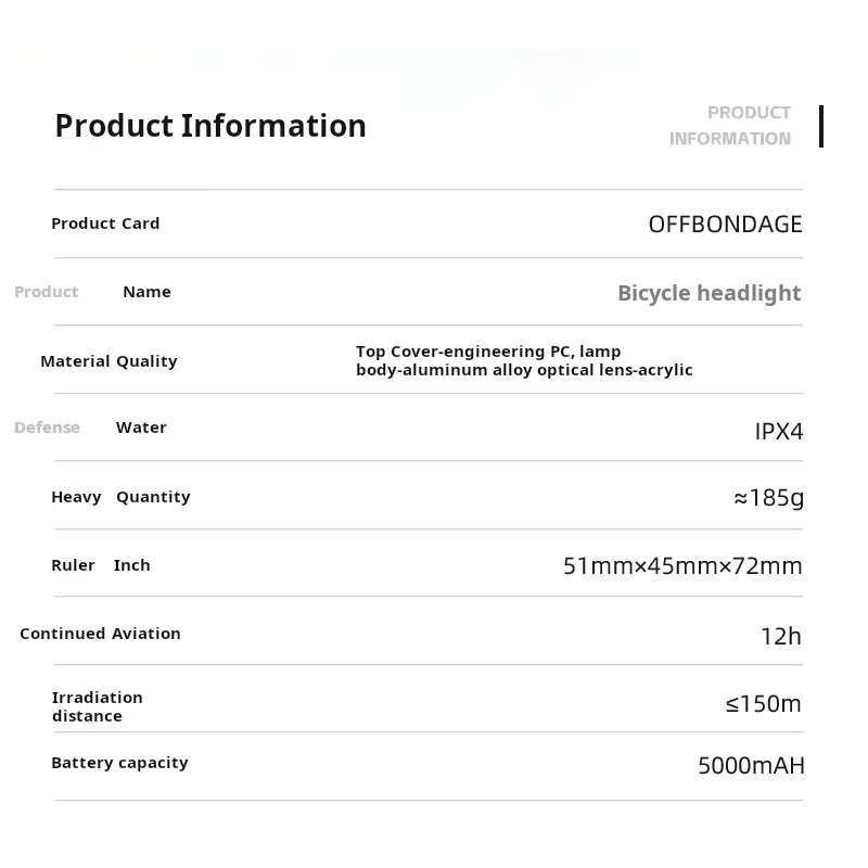 Bicycle Light Front 1000Lumen Bike Light USB Charging MTB Road Cycling Lamp Bicycle Accessories