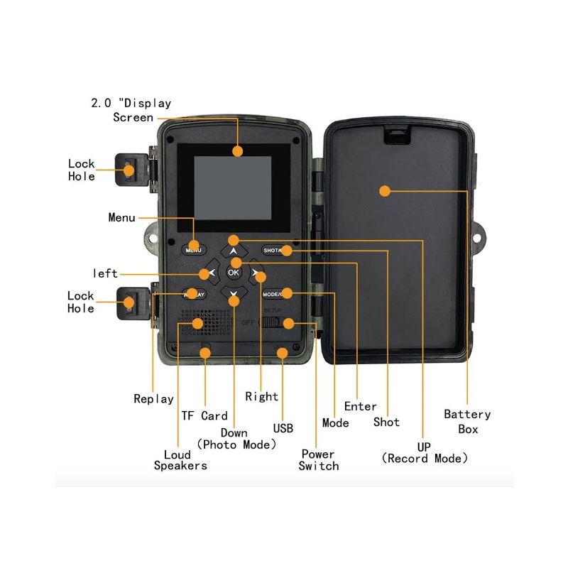 PR700 Trail Camera with Infrared Night Vision Rapid Trigger for Wildlife Monitoring and Home Security