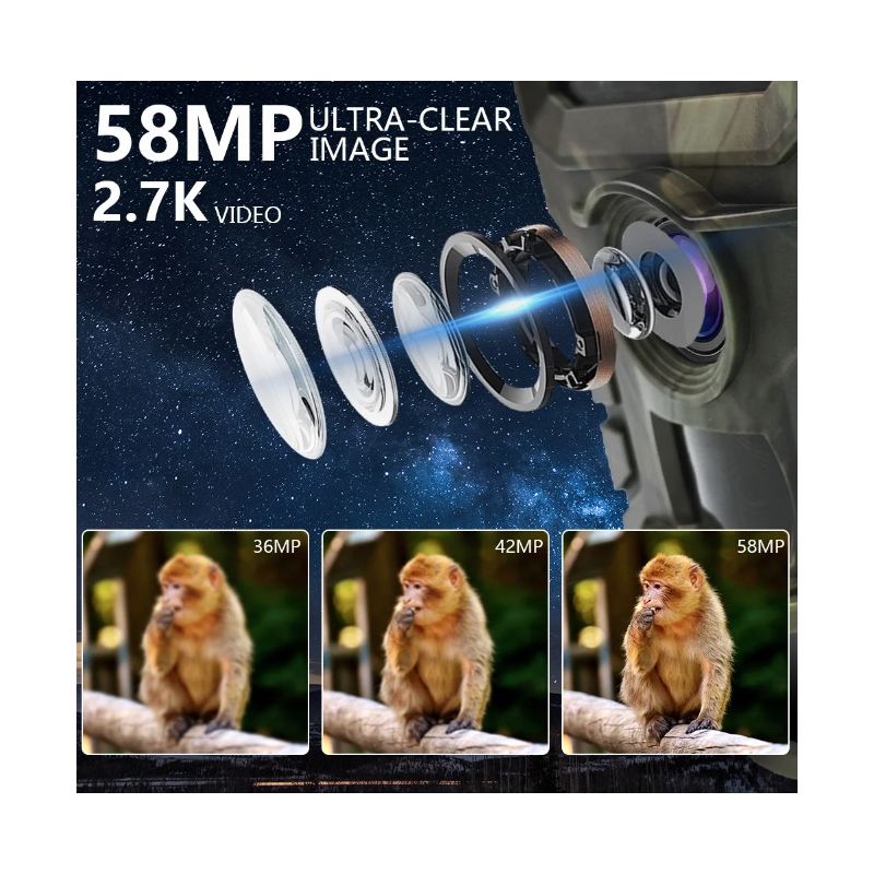 PR700 Trail Camera with Infrared Night Vision Rapid Trigger for Wildlife Monitoring and Home Security