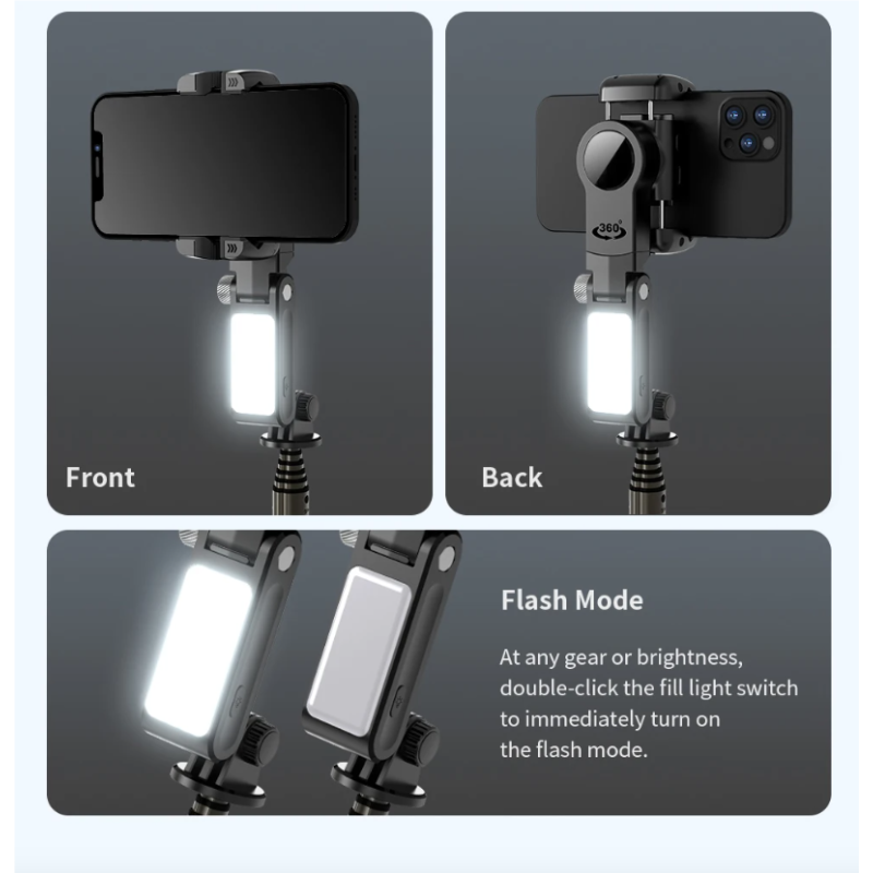 Q18 Selfie Stick with 360 Rotation and Smart Tracking Gimbal Stabilizer for Stable Mobile Photography