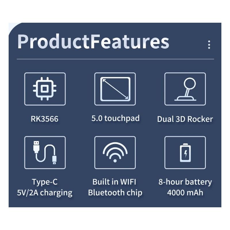 POWKIDDY RGB10 MAX3 Retro Handheld Game Console 5 Inch IPS Screen High Performance RK3566 Linux System