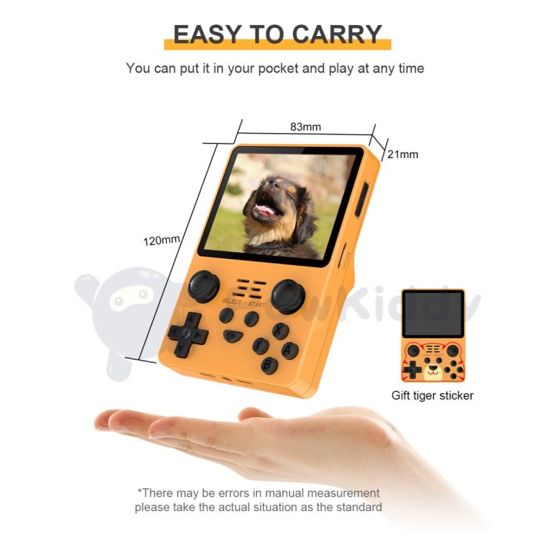 POWKIDDY RGB20S Handheld Console 3.5 Inch HD Display Retro Gaming Device for Kids Retro Enthusiasts Gifts
