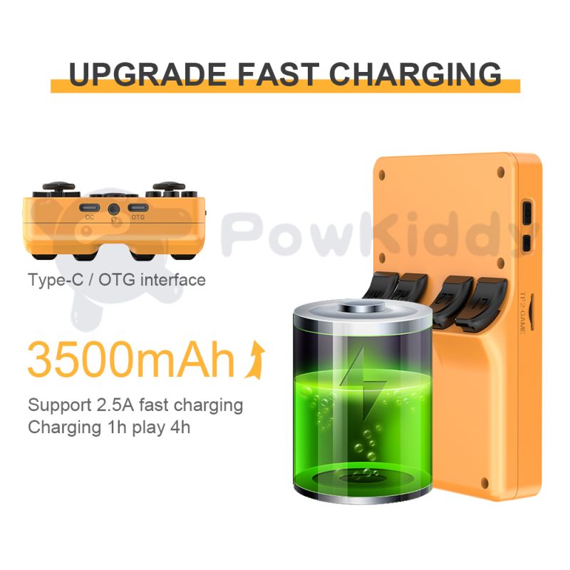 POWKIDDY RGB20S Handheld Console 3.5 Inch HD Display Retro Gaming Device for Kids Retro Enthusiasts Gifts