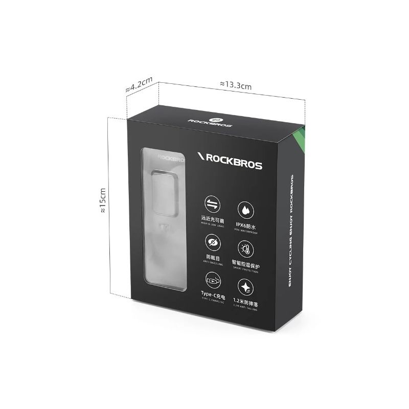 ROCKBROS RHL3000 Bike Light 3000 Lumens LED Headlight 10000mAH Battery Waterproof MTB Road Cycling Durable