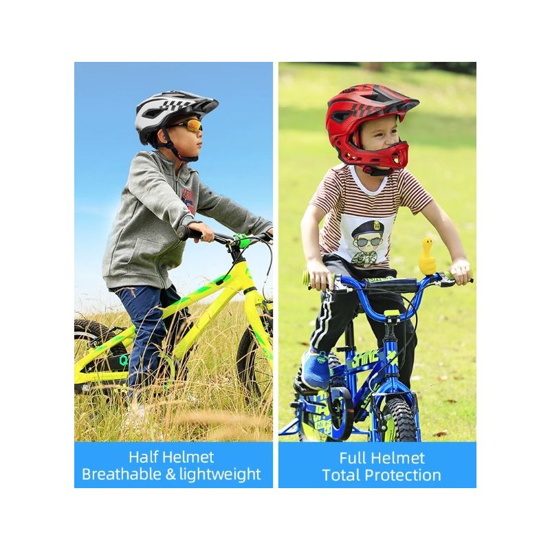 ROCKBROS Children Cycling Helmet Detachable Full Face Riding Youth Protective Gear Adventure Sports
