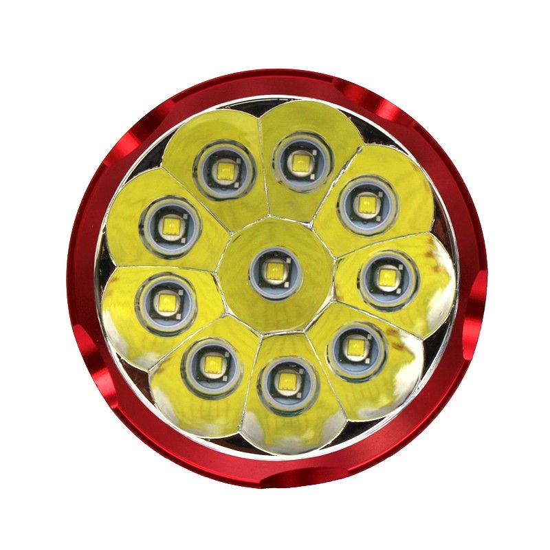 Sky Ray S110 10T6/U2 10000-Lumen LED Flashlight Rugged Design for Versatile Outdoor Camping and Emergency Use