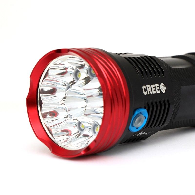 Sky Ray S110 10T6/U2 10000-Lumen LED Flashlight Rugged Design for Versatile Outdoor Camping and Emergency Use