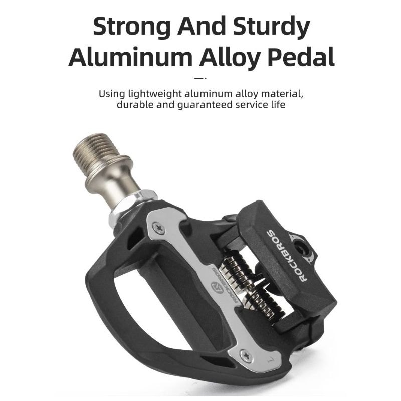ROCKBROS SPD-SL Road Bike Pedals Ultralight Aluminium Self-locking Cycling Pedals for Enhanced Stability
