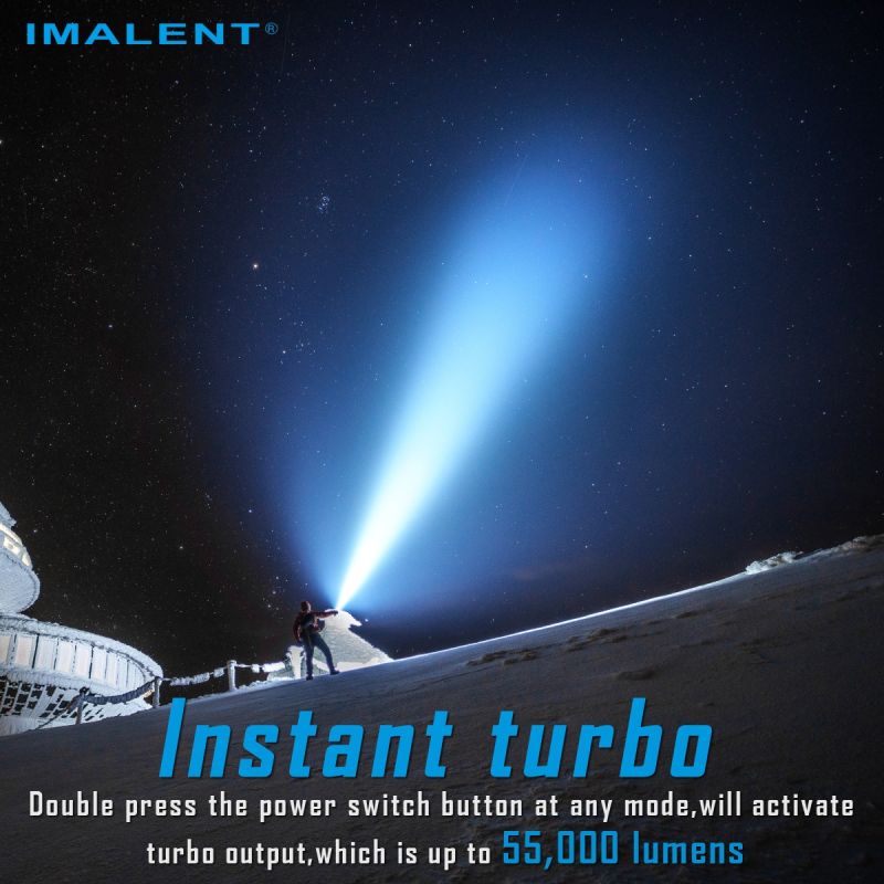 IMALENT SR16 55000 Lumen Long Beam Flash Light 1715 Meters LED Flashlight 