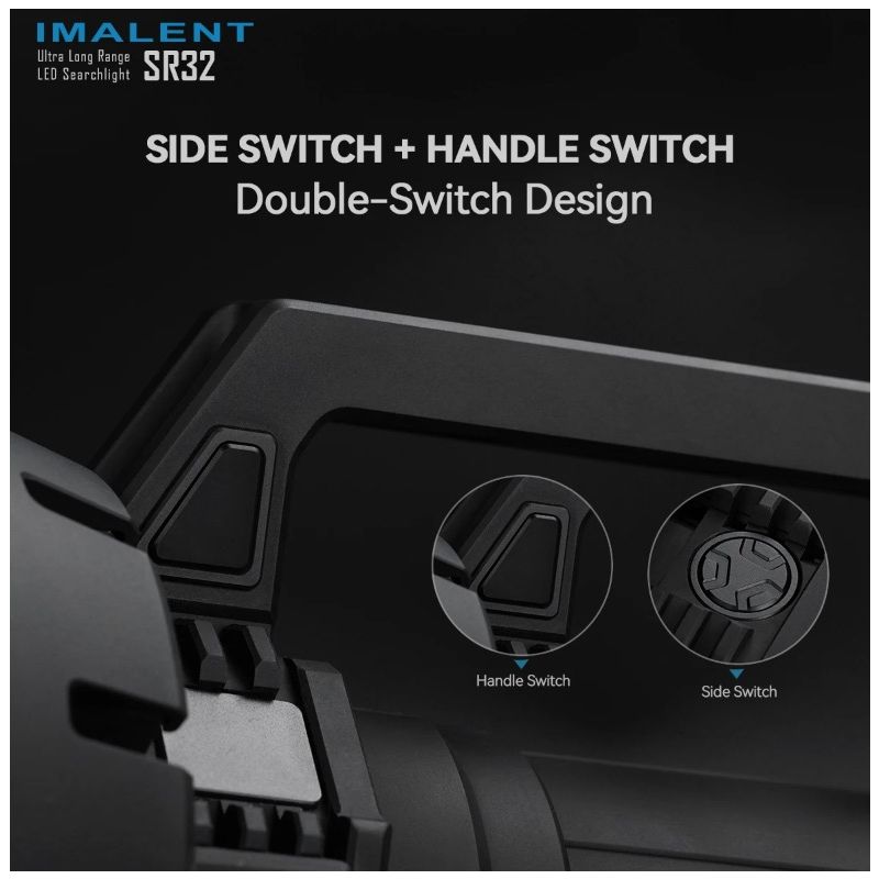 IMALENT SR32 120000 Lumens Powerful Flashlight for Outdoor Lighting Beam Distance 2080m Durable Rechargeable