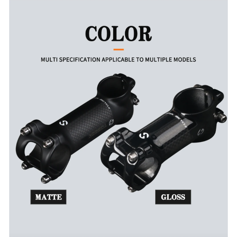 TOSEEK MTB Handlebar Stem 28.6mm Adjustable Angle Lightweight Aluminum Carbon for Cycling Enthusiasts