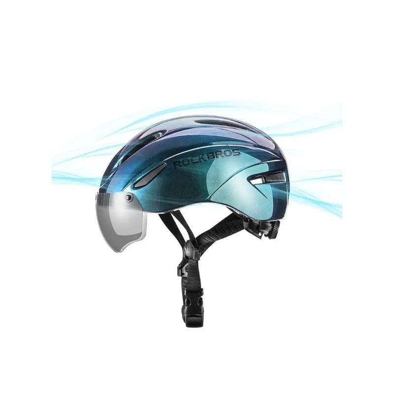ROCKBROS Bicycle Helmet Ultralight Design with Integrated LED Light Magnetic Goggles Comfortable and Safe
