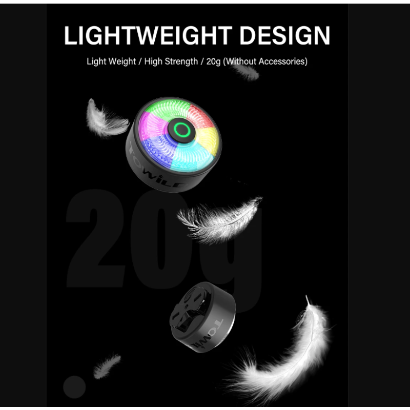 TOWILD TL03Pro LED Bicycle Rear Light Smart Brake Sensor Seven-Color Flash Durable Bike Accessory