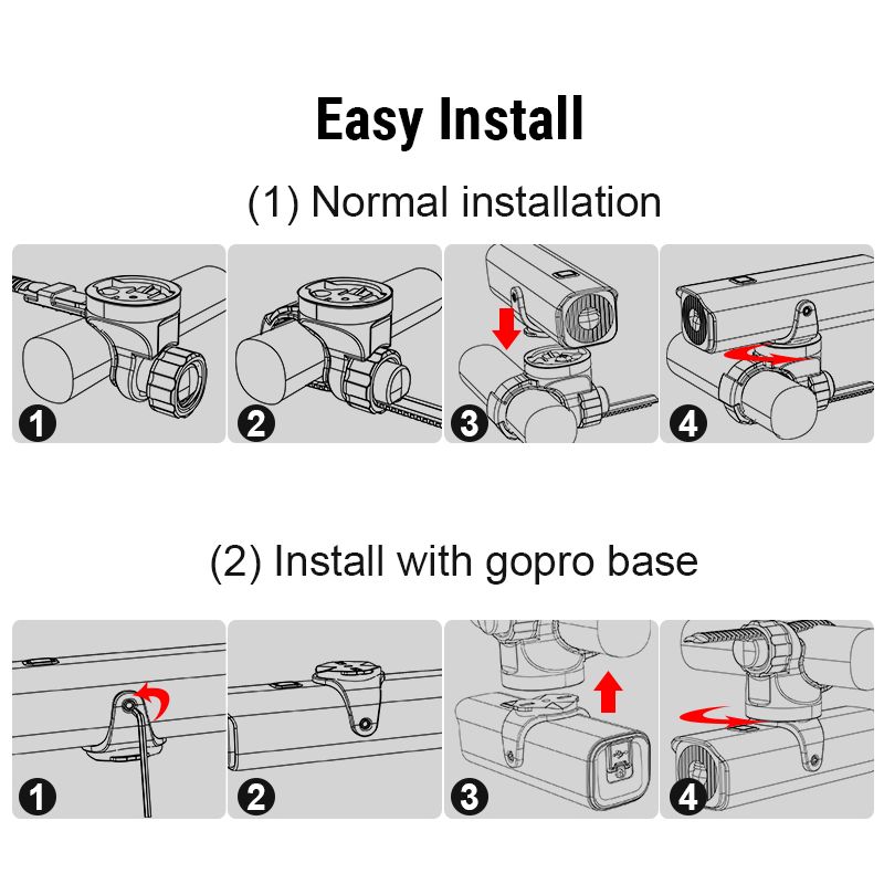 TOWILD CL1200 1200LM Bike Light USB Rechargeable Front Lamp with Wireless Remote for Nighttime Cycling Safety