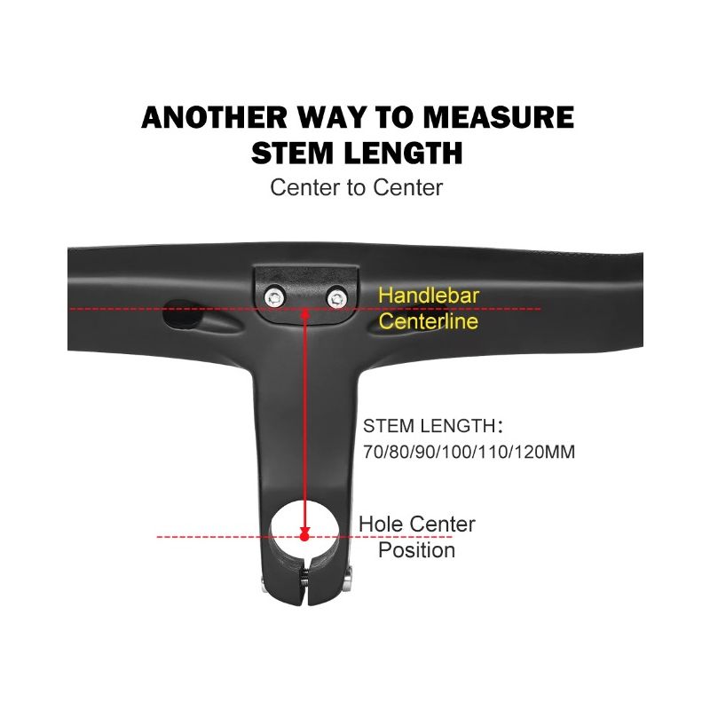 TOSEEK TR5500 Road Bike Handlebar Lightweight Full Carbon Fiber Stem Aerodynamic Design Matte Black Finish