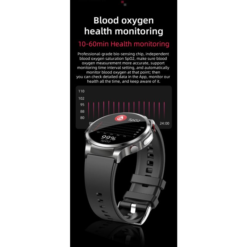 W11 Smart Watch 132 HD Heart Rate Blood Sugar ECG Body Temperature Fitness Bracelet for Health Monitoring