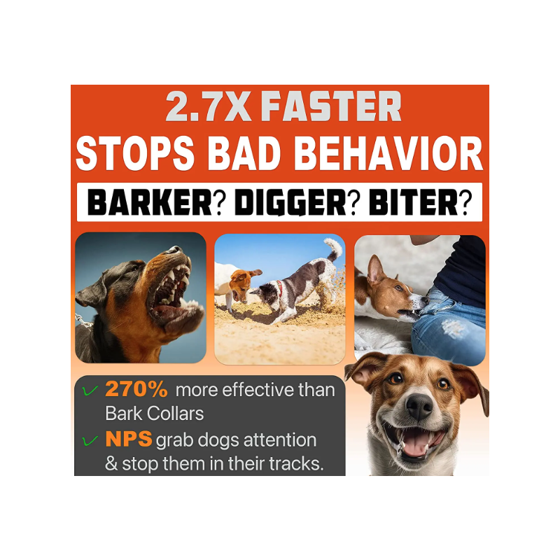 Rechargeable Pet Dog Repeller with Ultrasonic Technology Effective Dog Bark Control and LED Flashlight