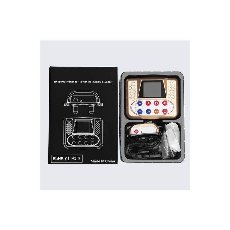 Pet Wireless Electronic Fence Smart Dog Training Device Two-in-One Ergonomic Anti-Barking Collar 2025