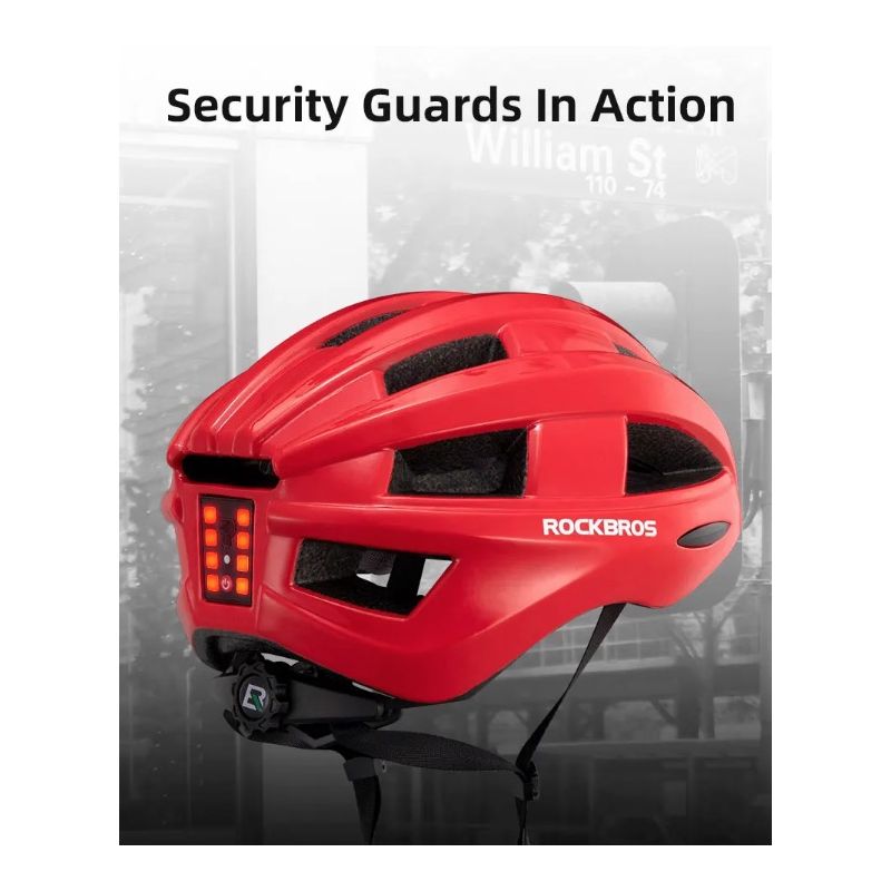 ROCKBROS Bicycle Helmet LED Rear Light Ultralight Design Rechargeable Cycling Safety Gear for Road MTB