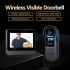 Wireless Door Bell Cameras with Monitor Screen Waterproof Two-Way Audio No Subscription No WiFi Needed