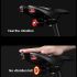 Smart Bike Tail Light Brake Induction Bicycle Tail Light Bike Seatpost Saddle Rear Light Waterproof USB Charging Cycling Taillight