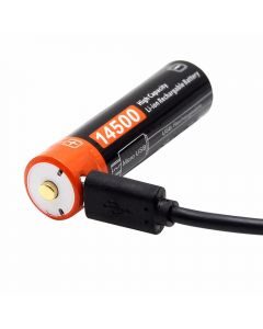 14500 750mAh 3.7V Micro USB Rechargeable Li-ion battery