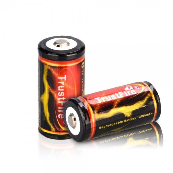 Trustfire 18350 3.7V Lithium Battery 1200mAh Rechargeable Long Lasting Power for Advanced Flashlights and Electronics
