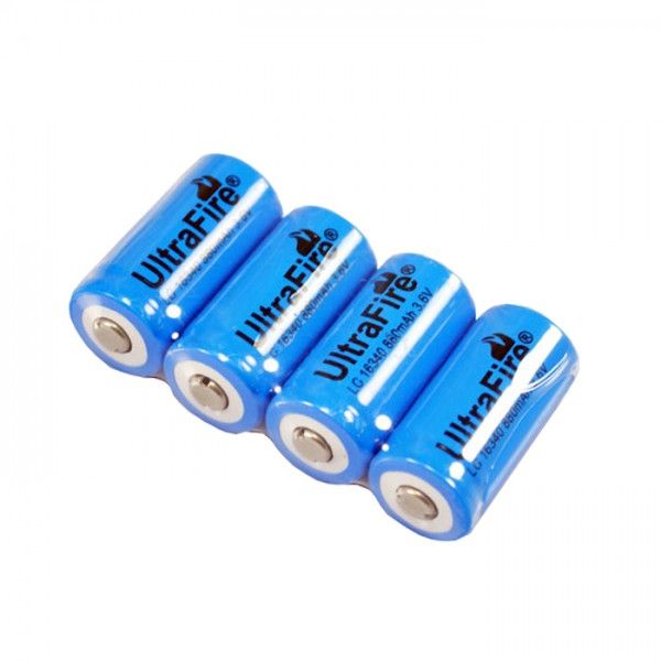 UltraFire LC 16340 880mAh 3.7V Rechargeable Battery Compact Eco-Friendly Power for Flashlights and Cameras