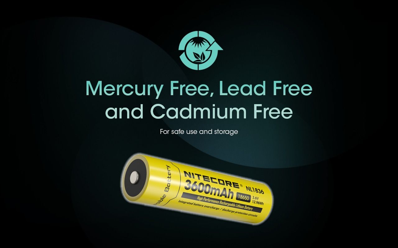 Nitecore 18650 NL1836 3600mAh Li-ion Rechargeable Battery