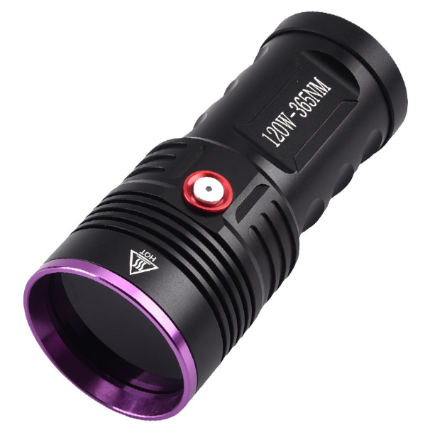 365nm UV Flashlight 120W USB-C Rechargeable Black Light for Pet Urine Detection, Resin Curing, Scorpion, Fishing, Minerals, Cure Glue with UV Protective Glasses, 4PCS Battery