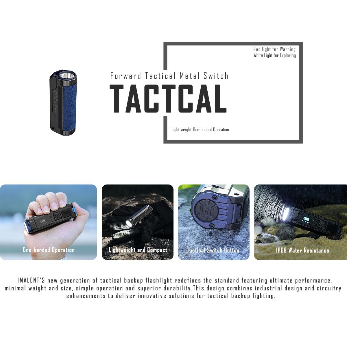 IMALENT BL70 6000 Lumens Type-C Rechargeable LED EDC Flashlight