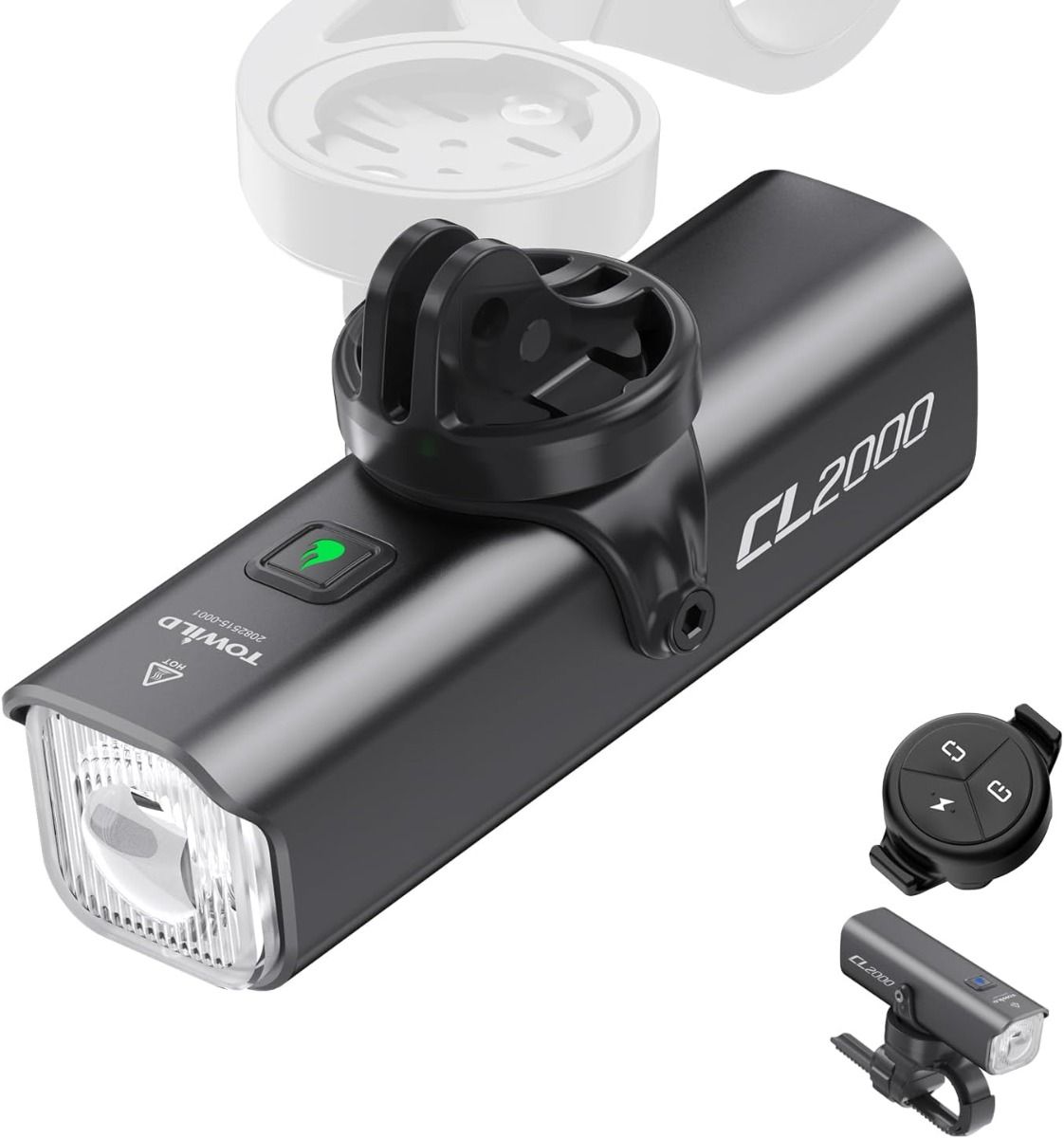 TOWILD CL2000 Bike Lights for Night Riding,2000LM Super Bright Bicycle Headlight,Waterproof Bike Front Light for Mountain Road Cycling Commuting