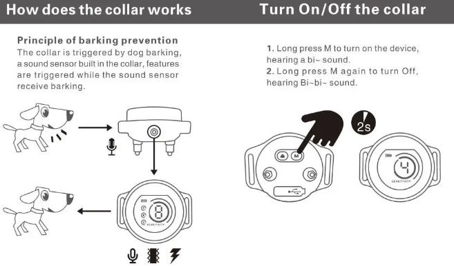 Smart Automatic Anti Barking Dog Collar Rechargeable Design with Intelligent Bark Recognition Humane Solution