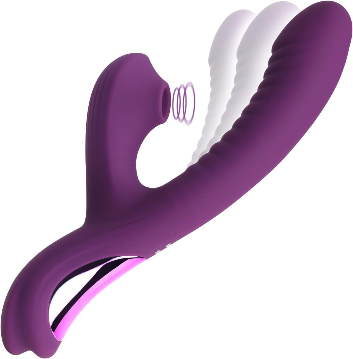 Sucking Vibrator for Clitoral G Spot Stimulation, Adult Sex Toys for Women Couple, Vibrating Finger Massager with 3 Suction and 10 Vibration & Come-Hither Modes
