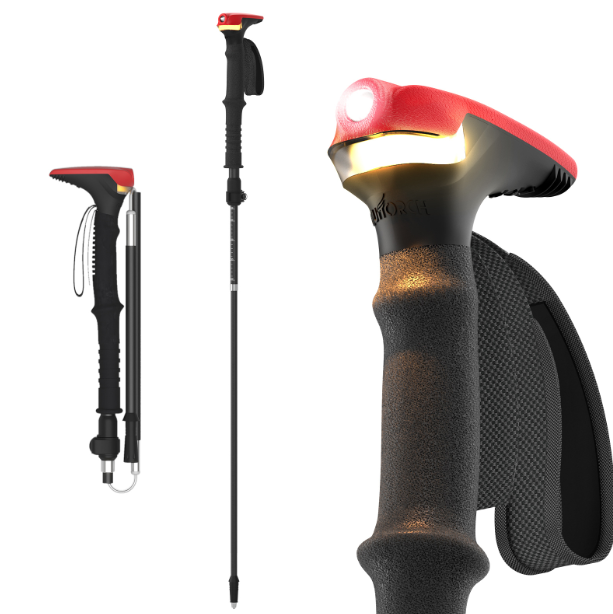 GUITORCH Trail Back Trek Poles lighting Lightweight Aluminum Hiking Poles