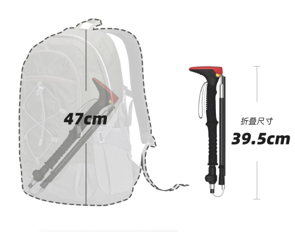 GUITORCH Trail Back Trek Poles lighting Lightweight Aluminum Hiking Poles