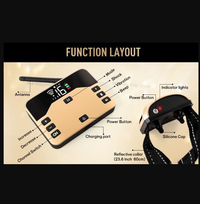 Wireless Pet Fence & Electric Shocker Dog Collar 2-in-1 Device for Pet Safety Responsible Pet Ownership
