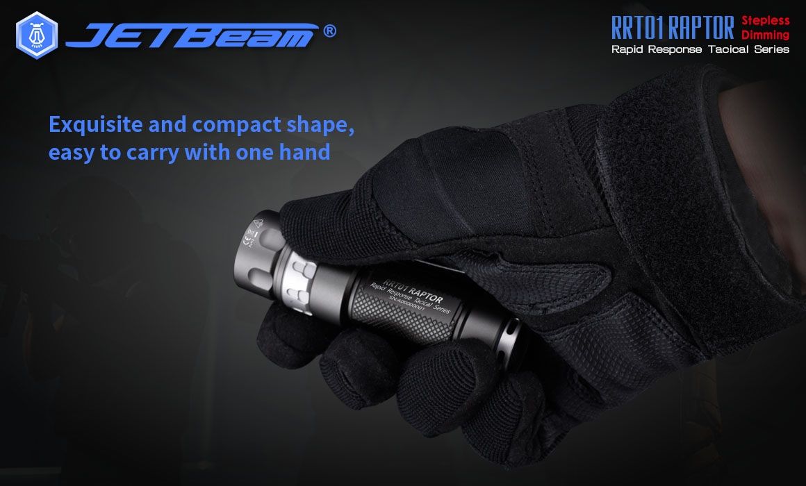 JETBeam JET-RRT01 XP-L 950 Lumen LED EDC Flashlight Durable Outdoor Lighting for Camping Hiking