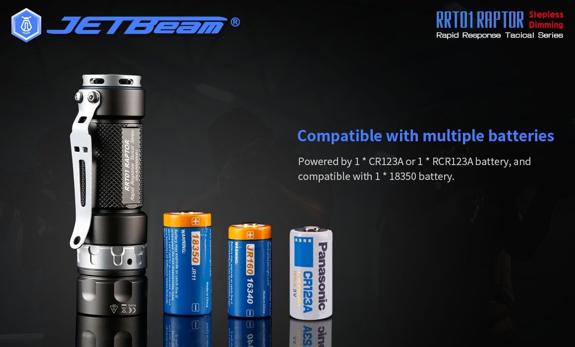 JETBeam JET-RRT01 XP-L 950 Lumen LED EDC Flashlight Durable Outdoor Lighting for Camping Hiking