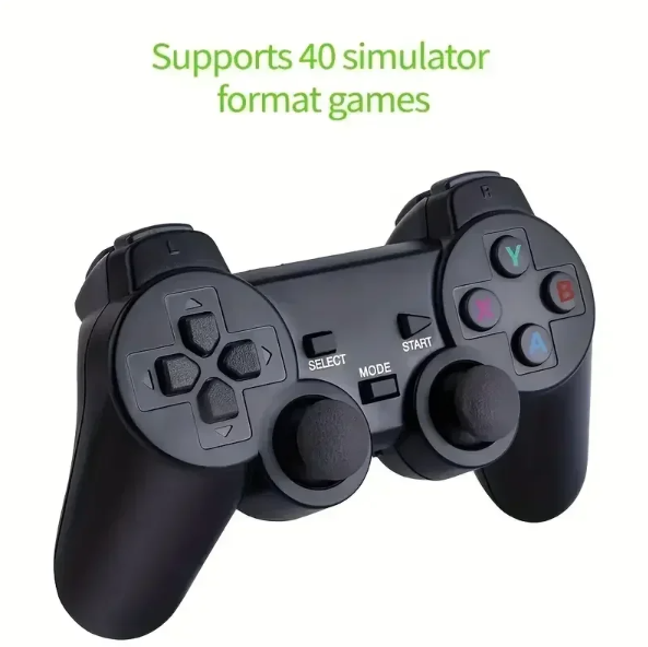 M8 Video Game Console with Dual 2.4G Wireless Controllers 10000 Retro Games Library PS1 Atari 64G Model
